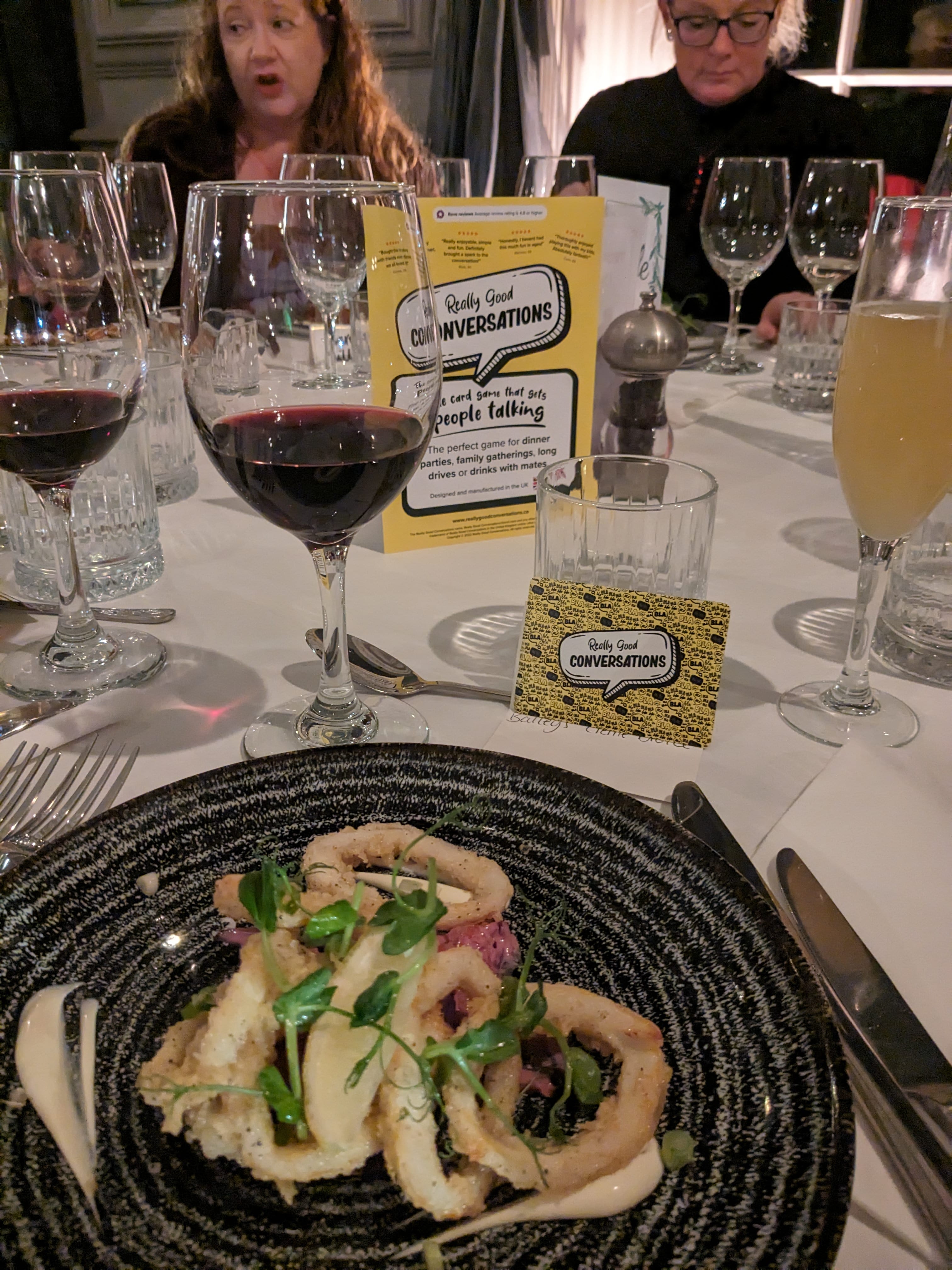 Dinner with RGC and wine